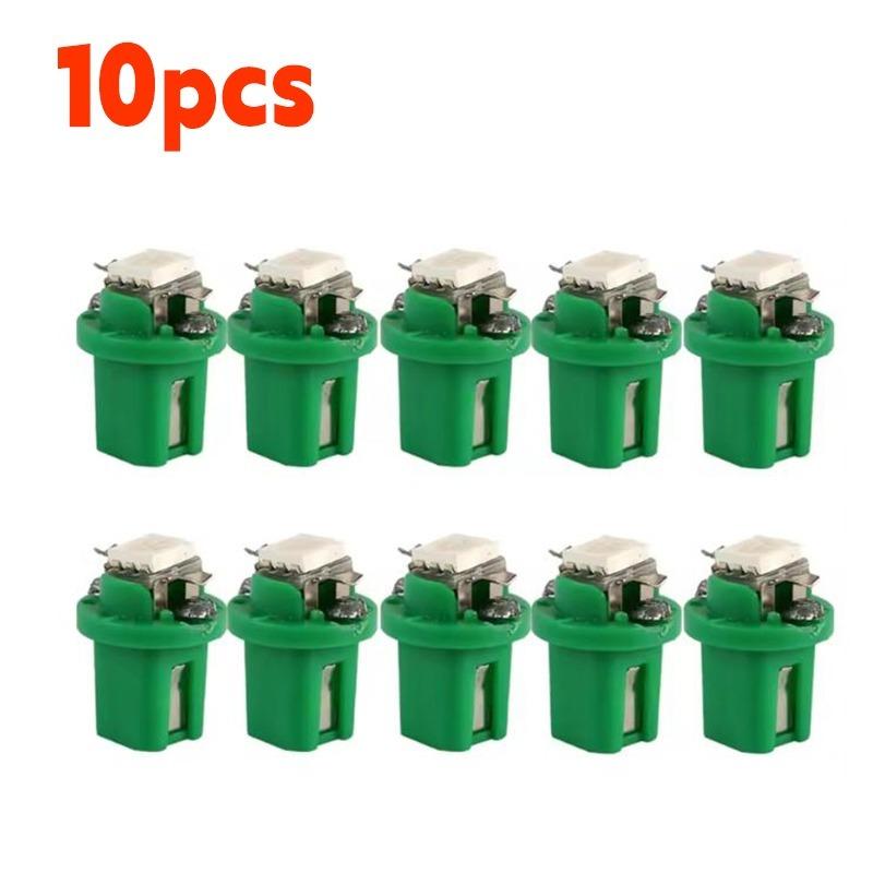 10Pcs T5 Car Dashboard Side Switch LED Light Colorful Bulbs Cars Interior Brightness 12V Instrument Lamp Auto Accessories