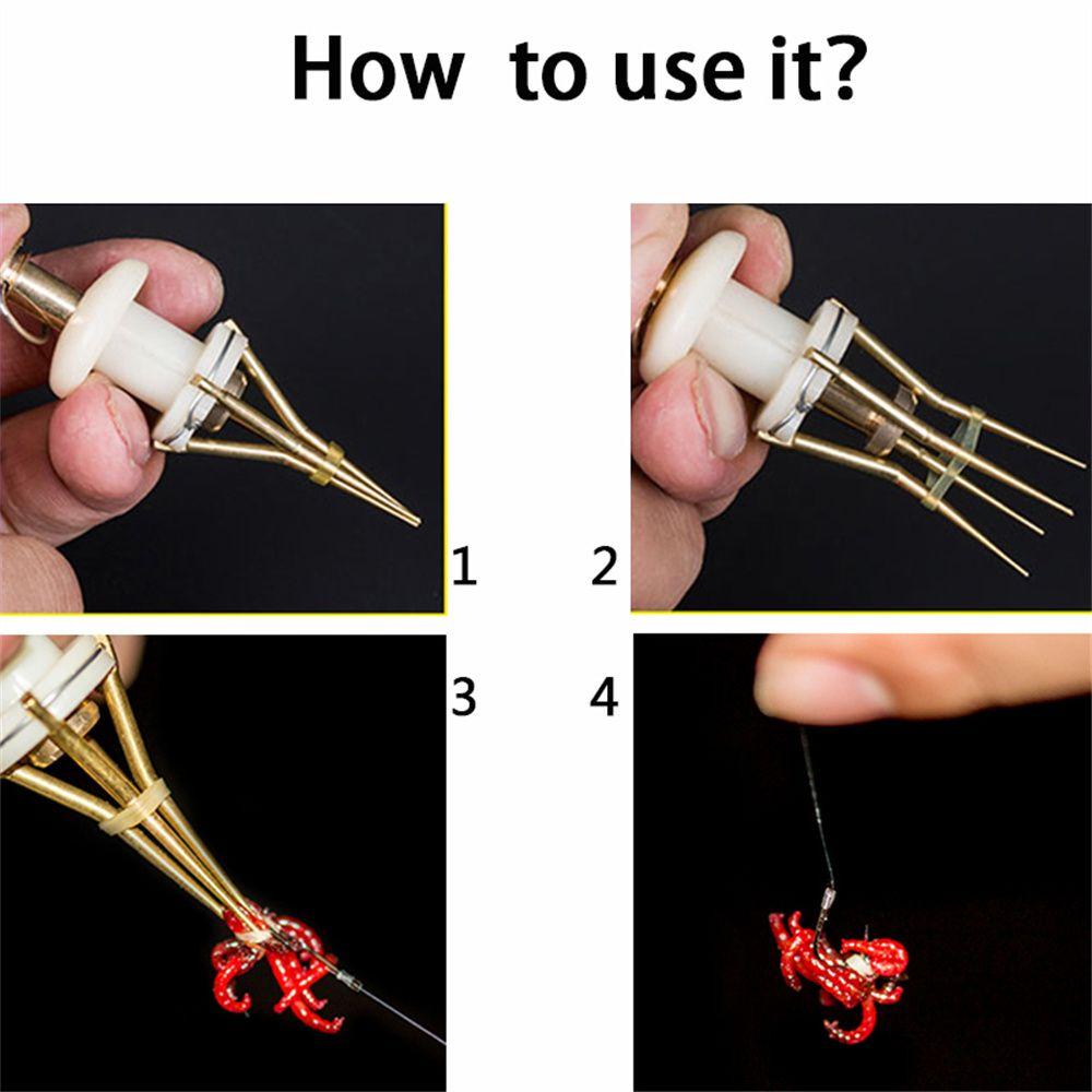 Hot Lightweight Bloodworm Lure Granule Earthworm Clips Fishing Bander Bait Clip Pellet Plier