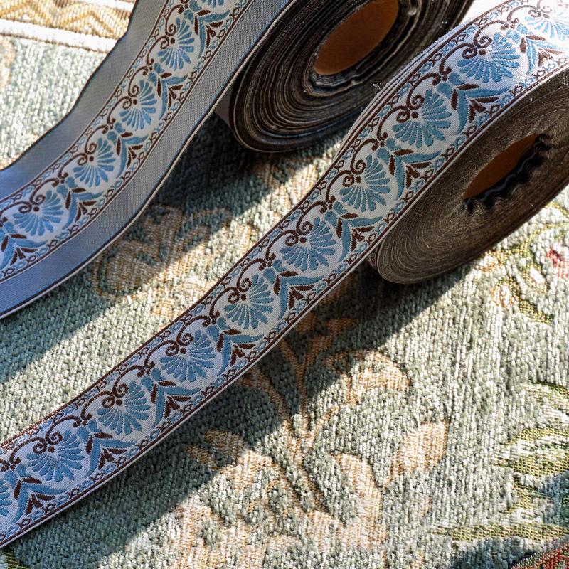 35/60mm Width Polyester Ethnic Embroidery Lace Trim Vintage Fabric Ribbon DIY Clothes Bag Curtain Sewing Crafts Accessory