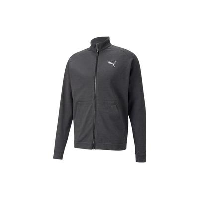 Solid Color Zip-Up Stand Collar Jacket Men Outerwear Black 521519-01