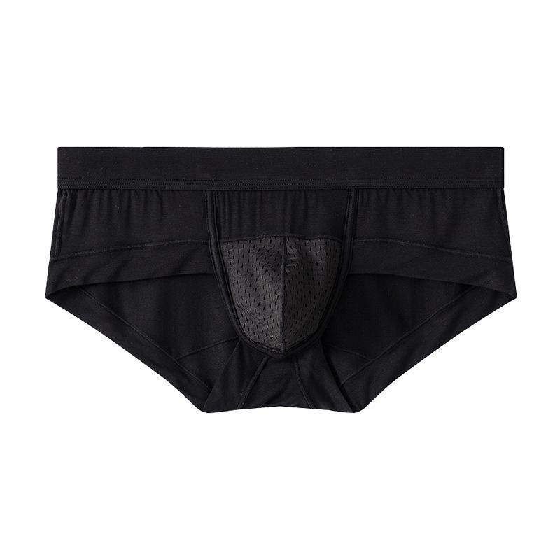 Men's Spring and Summer Sexy U Convex Pocket Breathable Mesh Briefs