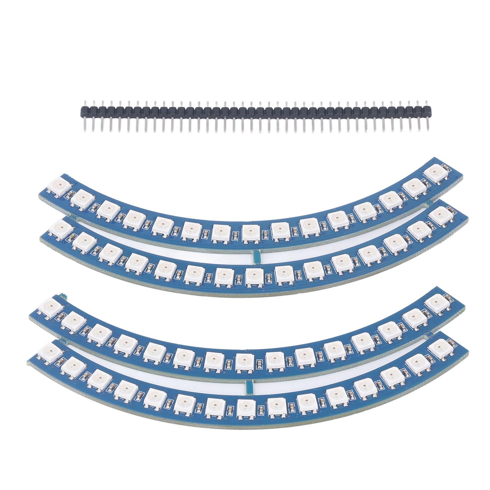 

RGB Ring Wall Clock Light Serial Port WS2812 High Brightness 60 LEDs Lamp Board for Microcontroller