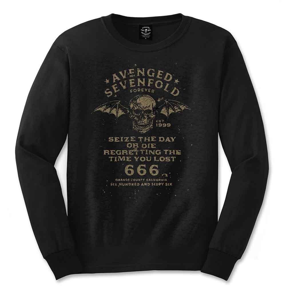 Avenged Sevenfold Unisex Long Sleeved T-Shirt: Seize the Day (XX-Large) 2XL