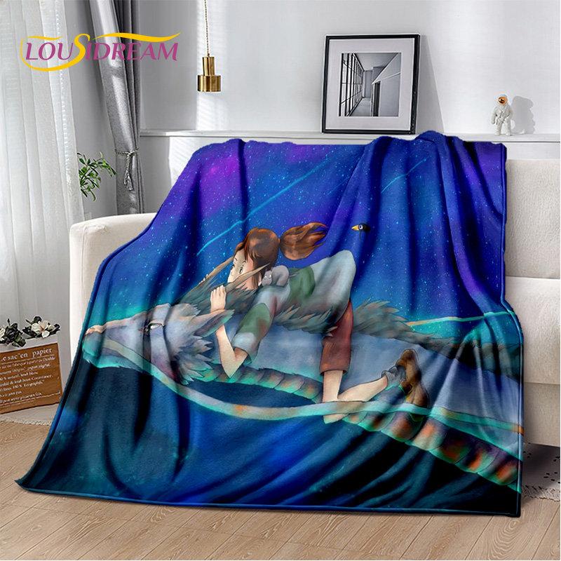 Spirited Away Cartoon Anime Soft Plush Blanket,Flannel Blanket Throw Blanket for Living Room Bedroom Bed Sofa Picnic Cover Kids