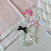 Cute Charm Bowknot Phone Chain For Women Girl Telephone Jewelry Strap Beaded Lanyard Hanging Cord Accessories Ccd Camera Pendant