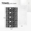 Black and White African Bogolan Tribal Pattern Soft Face Towel Quick Dry Pool Bath Cotton Towels Absorbent Quick