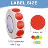 1000Pcs Colored Dot Stickers Color Coding Labels Blank Circle Stickers Adhesive Round Price Stickers for Office 12.7mm 19mm 25mm