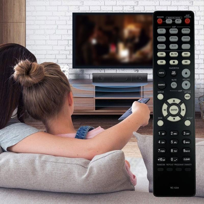 Ergonomic Remote Control for RC1234 TV with Enhances Comfortable Grip ABS Intuitive Button Layout for Easy Daily Use