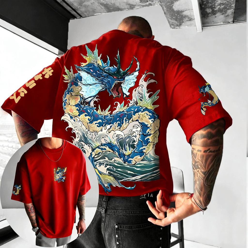 Pokémon Anime Peripheral Pikachu Doublesided Printed Tshirt 2026 Summer Kids Tee Outdoor Training and Fitness Mens Sportswear