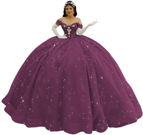 One Shoulder Wedding Dress Large Skirt Trailing Blue Sequin Evening Dress Bar Mitzvah Princess Dress