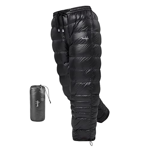 Tentock Daunenhose Federhose Kaltwetter Outdoor Klettern Wasserdicht Leicht Kompakt Herren Damen 800FP Taschen Verstellbarer Bund Saum Winter