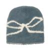 Plush Beanie Hat Brimless Cap Bow Jacquard Plush Warm Winter Hat Women 2025