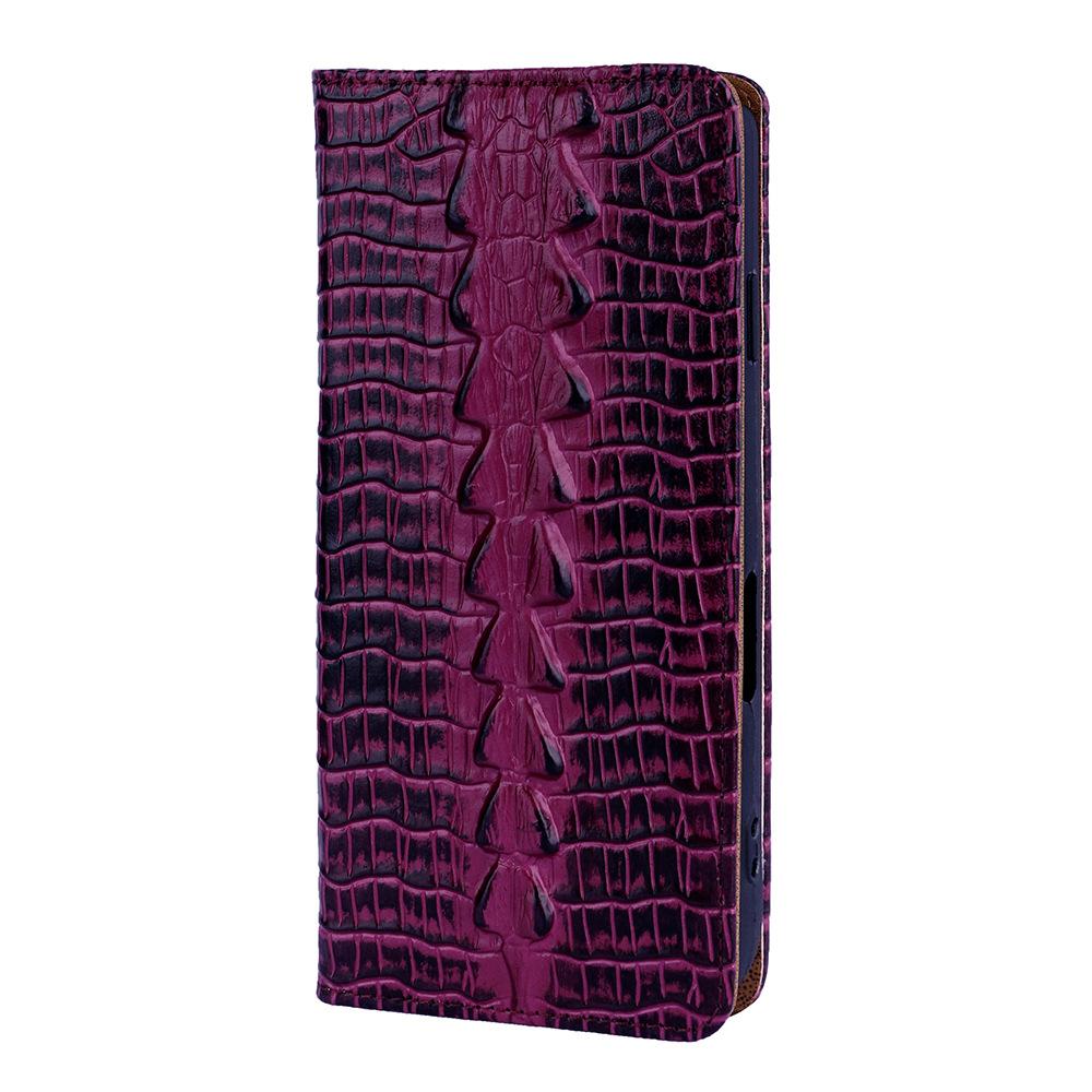 Crocodile Pattern Top Layer Cowhide Flip Wallet Phone Case for Xiaomi Poco C81X Poco X7 Civi 3 Shockproof Protective Cover