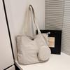 Solid Color Lightweight Women's Foldable Shoulder Bag Tote Bag
