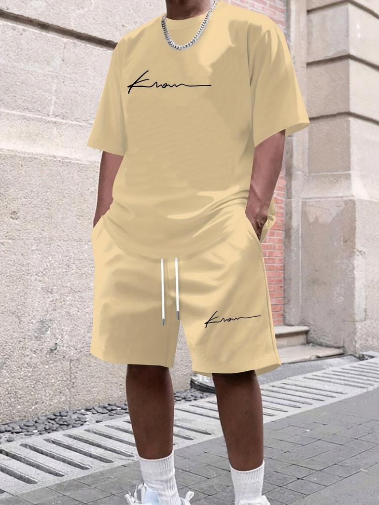 Herrenanzug Kurzarm-T-Shirt und Shorts