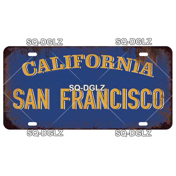 USA WEST City LOS ANGELES 15x30cm Plate Sports Tin Sign State Wall Decoration Metal Sign Home Decor Painting Plaques Art Poster