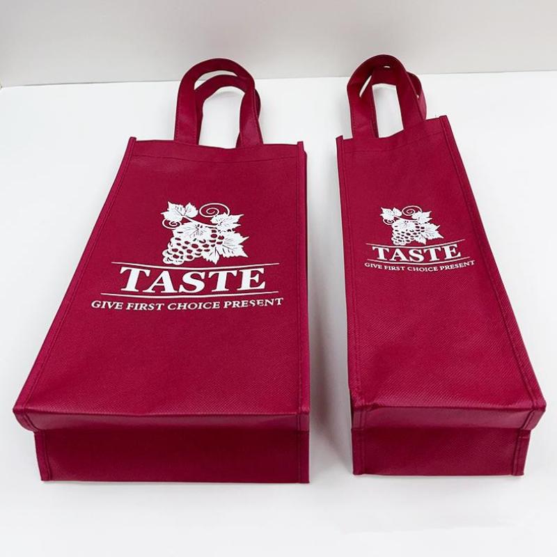 Non-woven Champagne Beer Waterproof Gift Bag Color Single/Double Branch Bottle Red Wine Bottle Hand Handle Packaging Pouches
