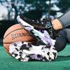Nieuwe explosie roterende gesp microvezel mesh basketbalschoenen slijtvast verhogend casual trendy schoenen