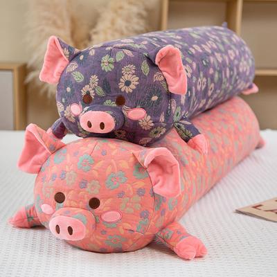 Non-Toxic Big Size Toys Cartoon Print Cloth Pig Plush Toys Long Pig Pillow Soft Cushion Classics Pig Doll New Year Gift For Kids