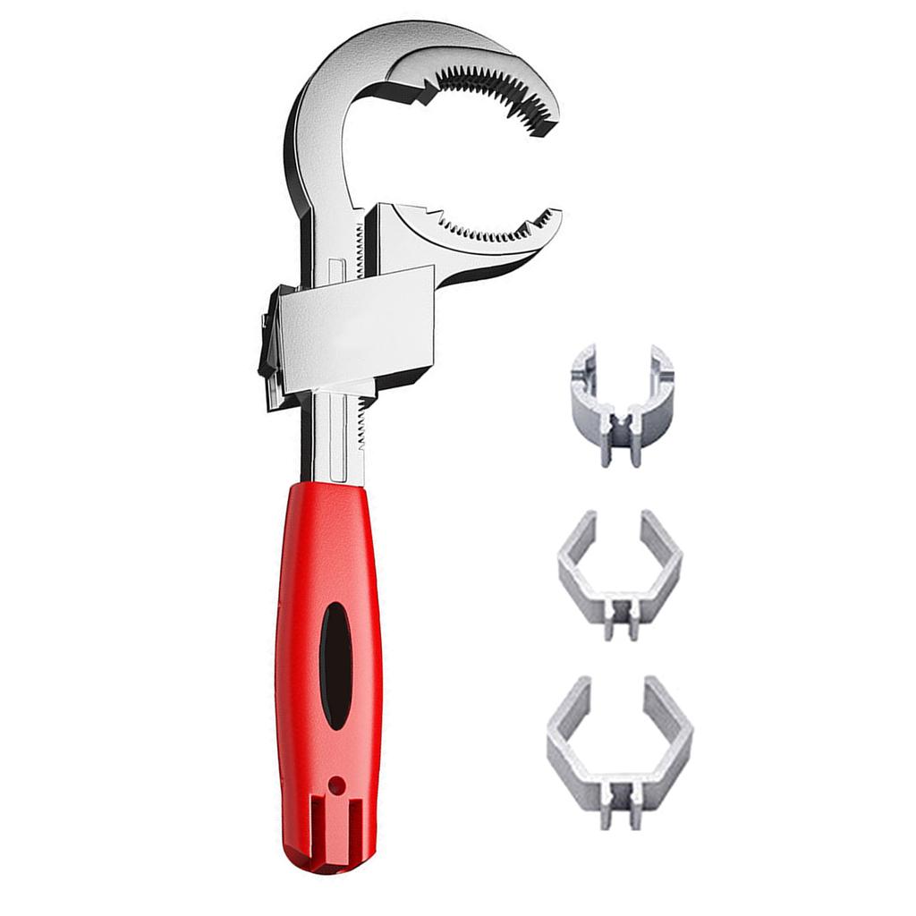 Adjustable Double-Ended Wrench Pipe Wrench for Valves/Faucets/Connecting Pipe/Shower Heads Hand Tool for Water Pipe