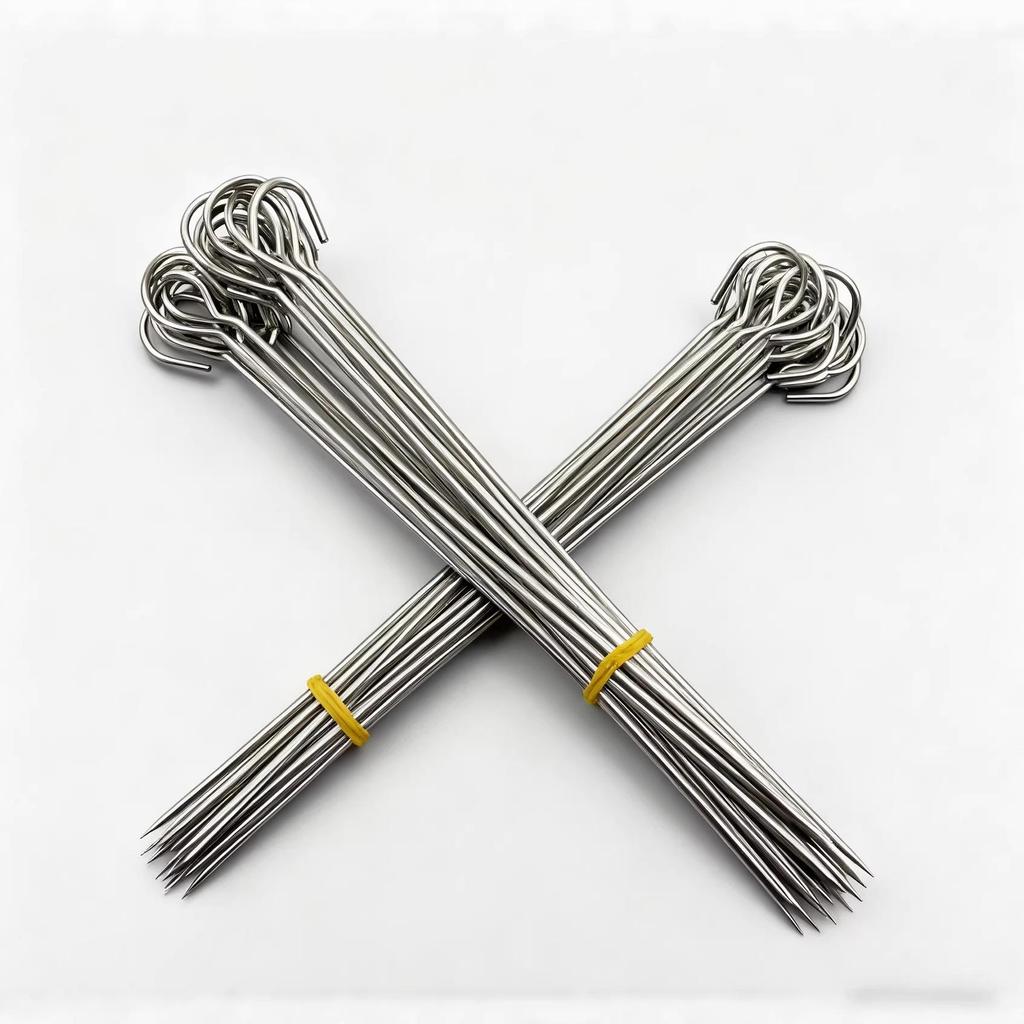 Custom Stainless Steel 430 Barbecue Skewers: Roast Duck, Char Siu, Mala Tang, Kebab, and Needle Fork Options.