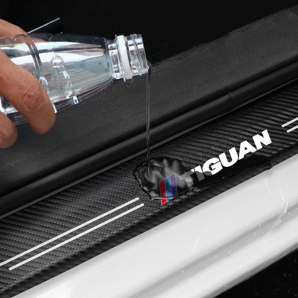 Autocolant Auto Fibră de Carbon Bandă Decorativă Prag Ușă Auto pentru TIGUAN
