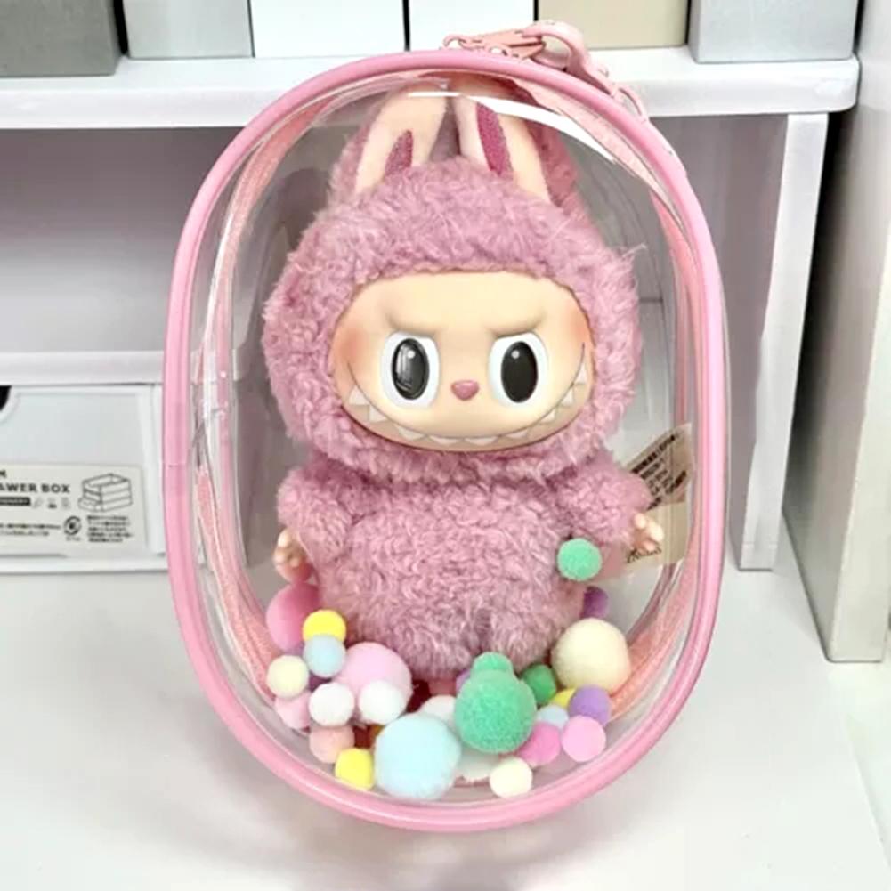 Transparente Puppentasche Tragbare Labubu Puppentasche Etui für Ausflüge
