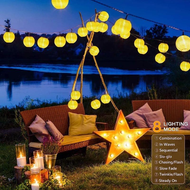 Waterproof Lantern 10/20/30 LEDs Solar String Light 3.5/5/6.5M Outdoor Garland Fairy Lamp for Christmas Garden Wedding Party Festival Deco