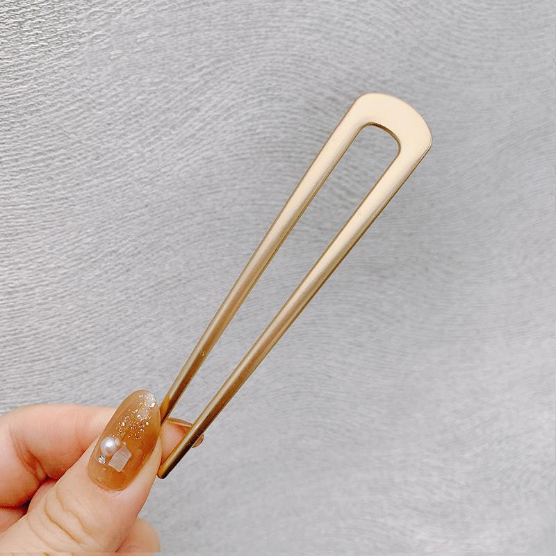 Fashion Hair Accessories Metal U Shape Hair Stick For Women Silver Gold Color Elegant Shell Enamel Hairpin Female Headwear Gifts