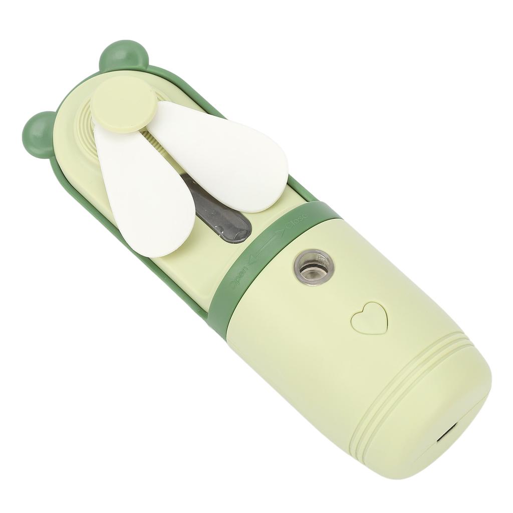 Handheld Cooling Misting Fan 3 Levels USB Charging Hydration Moisturizing Soft Blades Spray Water