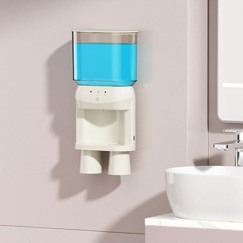 Automatic Mouthwash Dispenser Electric Mouth Rinsing Machine, Wall Hanging 1200mAh Includes Magnetic Cup Holders