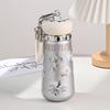 Titanium Inner Lidded Travel Mug With Floral Print Design For Office And Outdoor Use