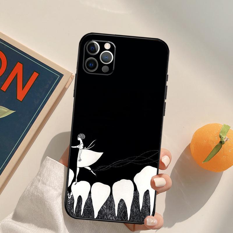 Dentist Tooth Funda Case For iPhone 15 14 16 Pro Max 11 12 13 Pro Max Mini XR 16e 16 15 Plus Phone Cover