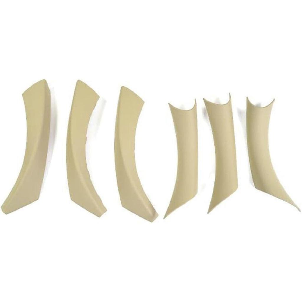 6Pcs/Set Carbon Fiber Color ABS Inner Interior Door Panel Pull Handle Cover for BMW E90 325i 328i 335i 330i 2006 2007 2008 2009 2010 2011 (Carbon