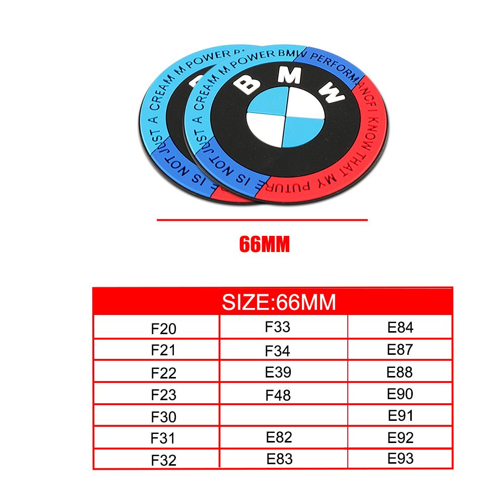 2Pcs Silica Gel Car Coaster Water Cup Anti-slip Pad Auto Accessories For Bmw M Performance E46 F10 E39 F20 E36 E90 E60 F30 X3 X5