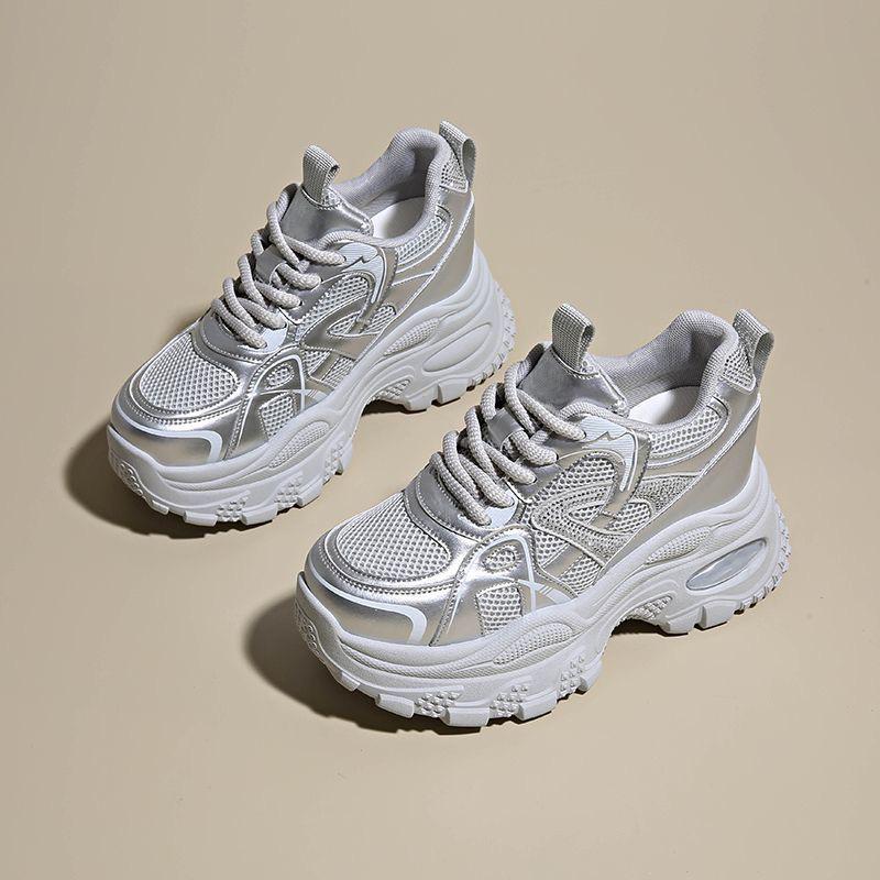 New Style High-heeled Thick-soled Women's Shoes, Casual Sports Shoes, Dad-style Shoes