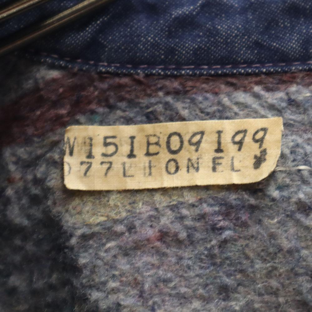 BLUE BELL 60s 70s Vintage Wrangler denim Coverall 46 Blanket-lined jacket Men's Used