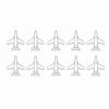10pcs Airplane Shape Paper Clips Bookmark Marking Document Organizing Clip Stationery Supplies