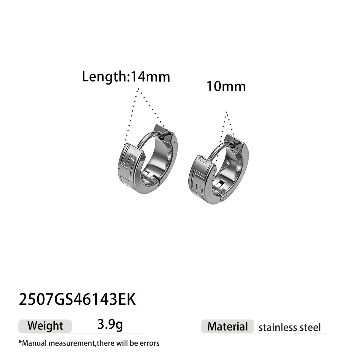 

Позолоченные 18 карат греческие серьги-кольца-Греческий узор, не тускнеющие, гипоаллергенные, серьги-гвоздики для девочек, нержавеющая сталь