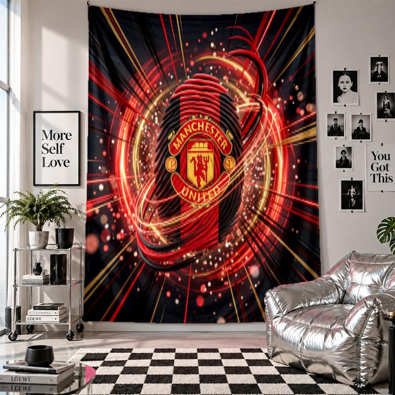 Manchester United Wall Tapestry Home Decor Wall Hanging Cloth for Bedroom Living Room Background