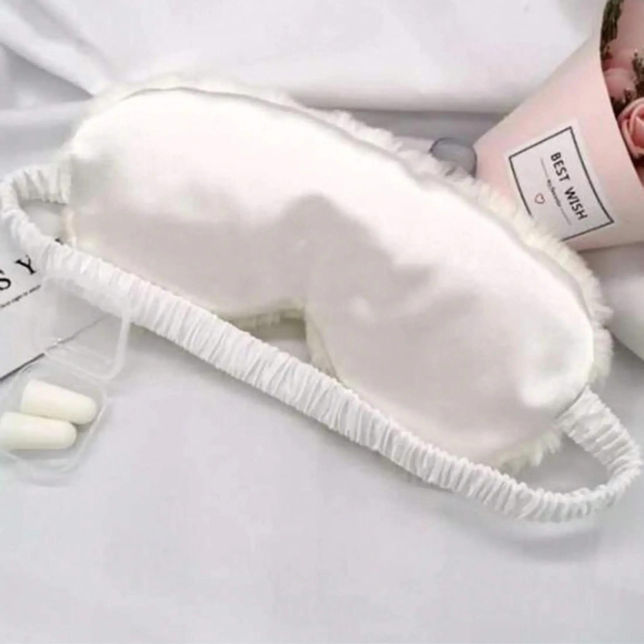 

1PC-Silk Sleeping Mask Soft Smooth Sleep Mask For Eyes Travel Shade Cover Rest Relax Sleeping Blindfold Eye Cover Sleeping Aid рожевий