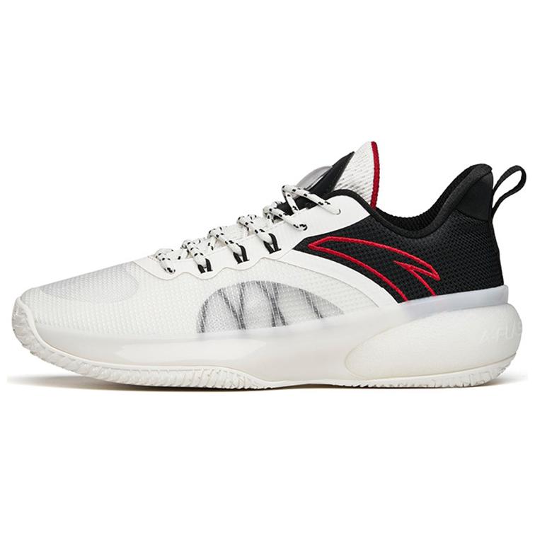 New Anta Cement Quasar Low Top Performance Basketball Shoes Men's White Black 112121606S-8