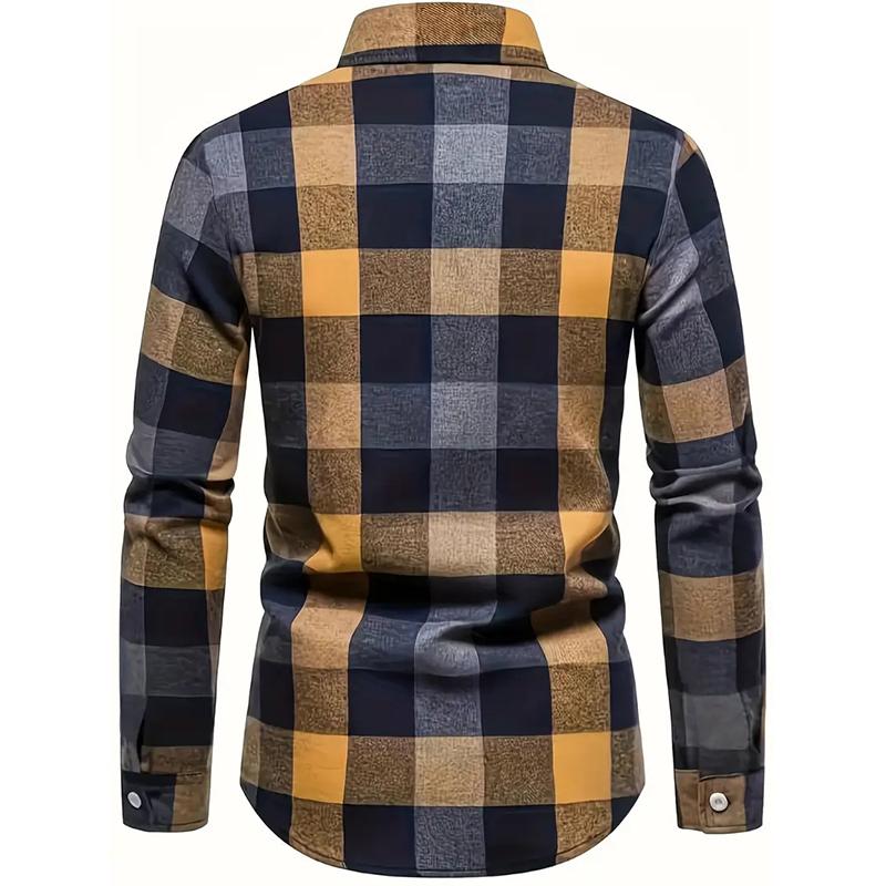 Spring and Autumn Men's Long Sleeved Button Up Shirt 3D Digital Printing for Casual Daily Entertainment and Fashion Design