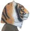 Latex Tiger Mask - Zodiac Animal Halloween Party Headgear for Year of the Tiger Performances.