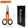 Thickened Serrated Stainless Steel Electrician's Shears for Cutting Iron Sheets & Wires, Industrial Wire Stripping Shears
