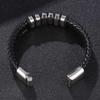 Woven Leather Rope Wrapping Special Style Classic Stainless Steel Men's Leather Bracelet New Design Decoration BB1082
