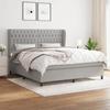3128221 vidaXL Divan-lit Tapissier Avec Matelas Gris Clair 180x200cm Tissu