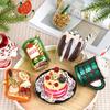 Christmas Decorative Creative Hand-Painted Glass Pendant Fun Cake/Drinks/Food Shaped Xmas Tree Hanging Ornaments New Year Gifts