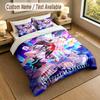 3Pcs Bedding Set Custom Name Text, 1 Sheet 2 Pillowcases Home Bed DecorHonkai Star Rail