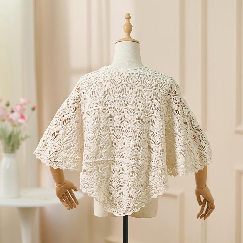 Elegant Water-Soluble Shawl Cheongsam Slip Dress Cloak for Autumn